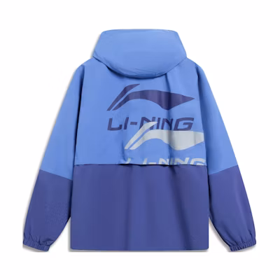 Li-Ning Sports Fashion Colorblock Zip Hoodie Jacket Unisex Blue AFDT523-4
