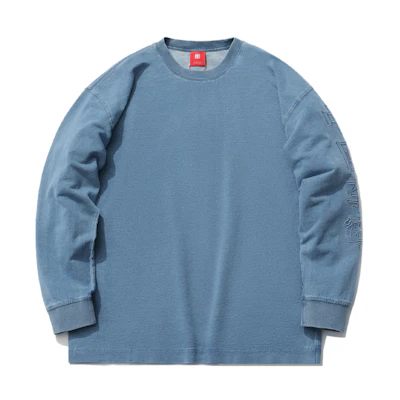 Li-Ning Sports Fashion Crewneck Sweatshirt Denim Blue - Loose Fit AWDR225-1
