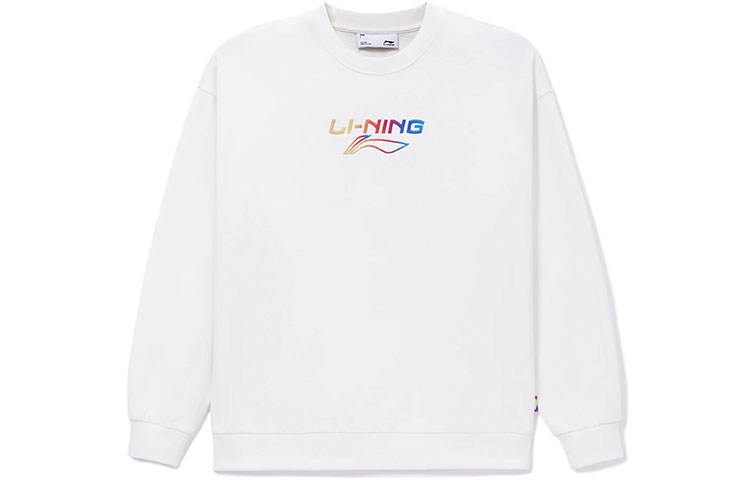 Li-Ning Sports Fashion Crewneck Sweatshirt with Embroidered Logo White (Unisex) AWDS531-2
