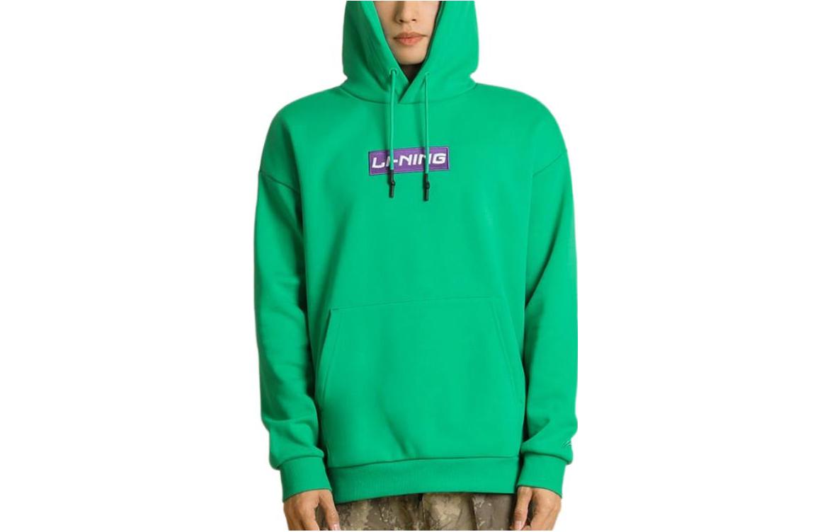 Li-Ning Sports Fashion Fleece Hoodie Unisex Blue Mint Green Loose Fit Jacket AWDRE28-1