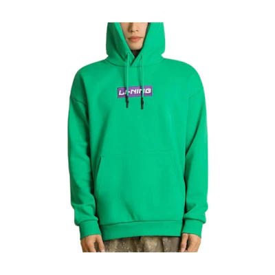 Li-Ning Sports Fashion Fleece Hoodie Unisex Blue Mint Green Loose Fit Jacket AWDRE28-1