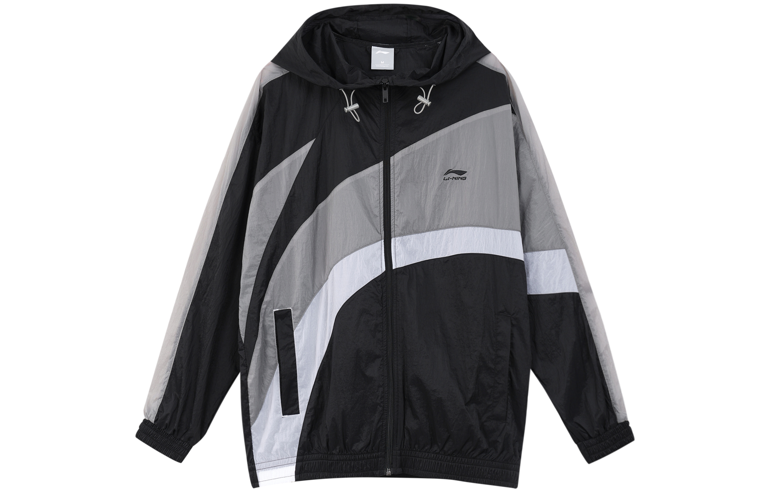 Li-Ning Sports Fashion Hooded Logo Jacket Black Fall Collection AFDR153-4