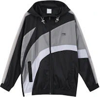 Li-Ning Sports Fashion Hooded Logo Jacket Black Fall Collection AFDR153-4 Li-Ning Sports Fashion Hooded Logo Jacket Black Fall Collection AFDR153-4