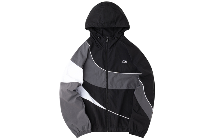 Li-Ning Sports Fashion Hoodie Jacket for Men in Black AFDQ395-3