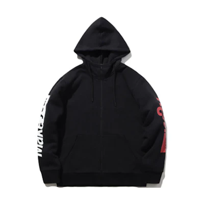 Li-Ning Sports Fashion Hoodie Jacket Logo Print Fleece Black Unisex AWDPD23-6