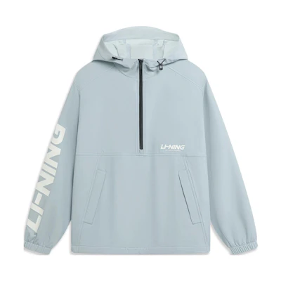 Li-Ning Sports Fashion Hoodie Jacket Unisex in Cream Blue AJDT745-4