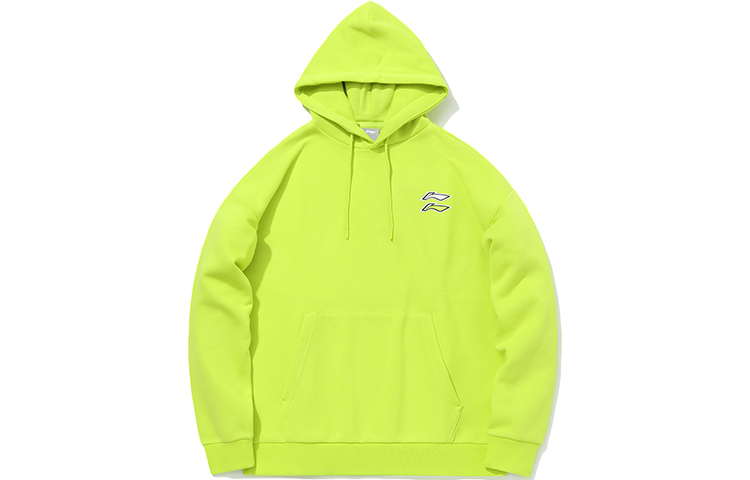 Li-Ning Sports Fashion Hoodie Unisex Neon Yellow-Green Pullover AWDQB38-8