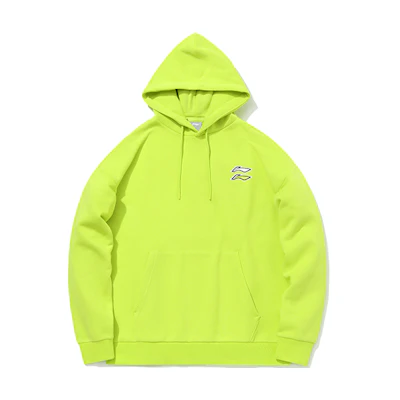Li-Ning Sports Fashion Hoodie Unisex Neon Yellow-Green Pullover AWDQB38-8