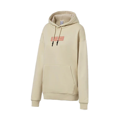 Li-Ning Sports Fashion Hoodie Winter Unisex Embroidered Logo Fleece Pullover Oyster Gray AWDQD06-8