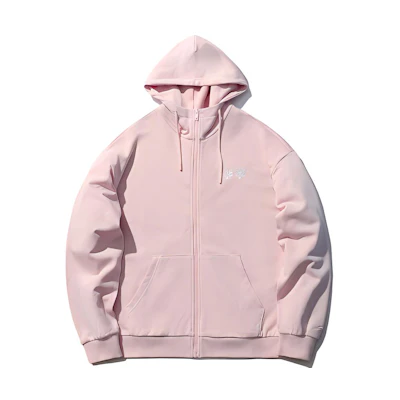 Li-Ning Sports Fashion Letter Print Zip Hoodie Jacket Pink (Unisex) AWDR500-4