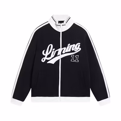 Li-Ning Sports Fashion Logo Sweatshirt Black Casual Wear AWDSG85-4