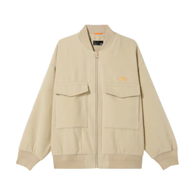 Li-Ning Sports Fashion Loose Fit Thick Warm Windproof Casual Jacket Men Khaki AFDT889-2