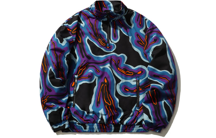 Li-Ning Sports Fashion Loose Half-Zip Pullover Jacket Black AAER197-1