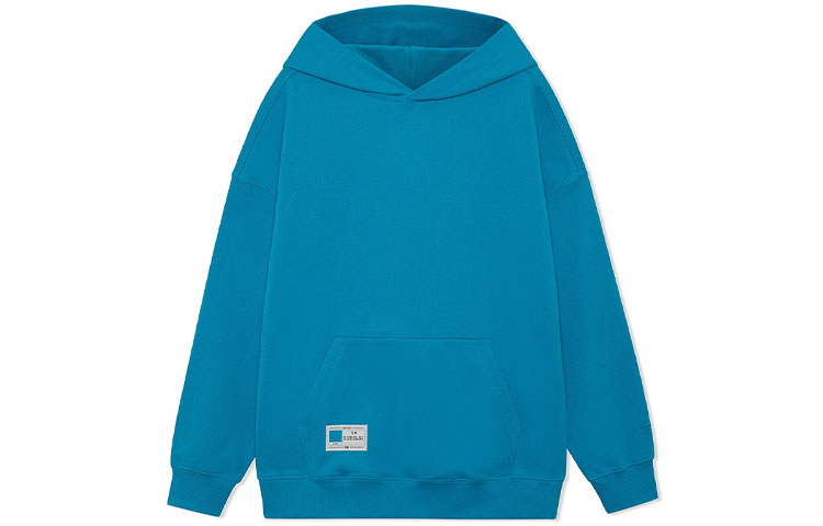 Li-Ning Sports Fashion Loose Pullover Hoodie Cyan Blue AWDR869-4