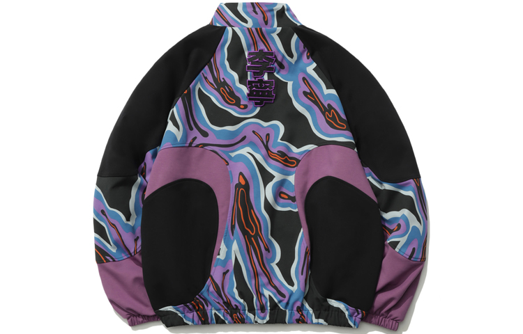 Lookbook Li-Ning Sports Fashion Patchwork Half-Zip Pullover Sweatshirt Men Multicolor AWDR209-2