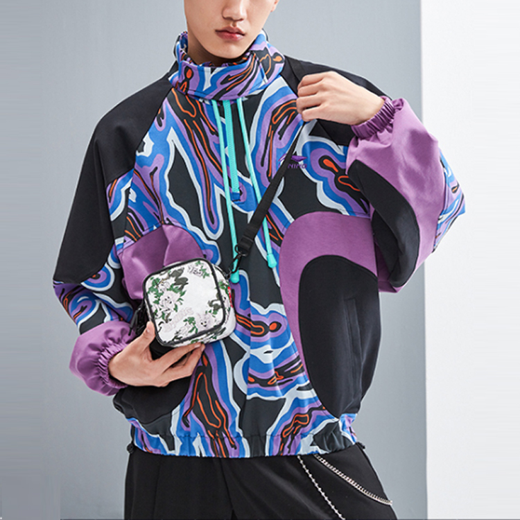 Purchase Li-Ning Sports Fashion Patchwork Half-Zip Pullover Sweatshirt Men Multicolor AWDR209-2