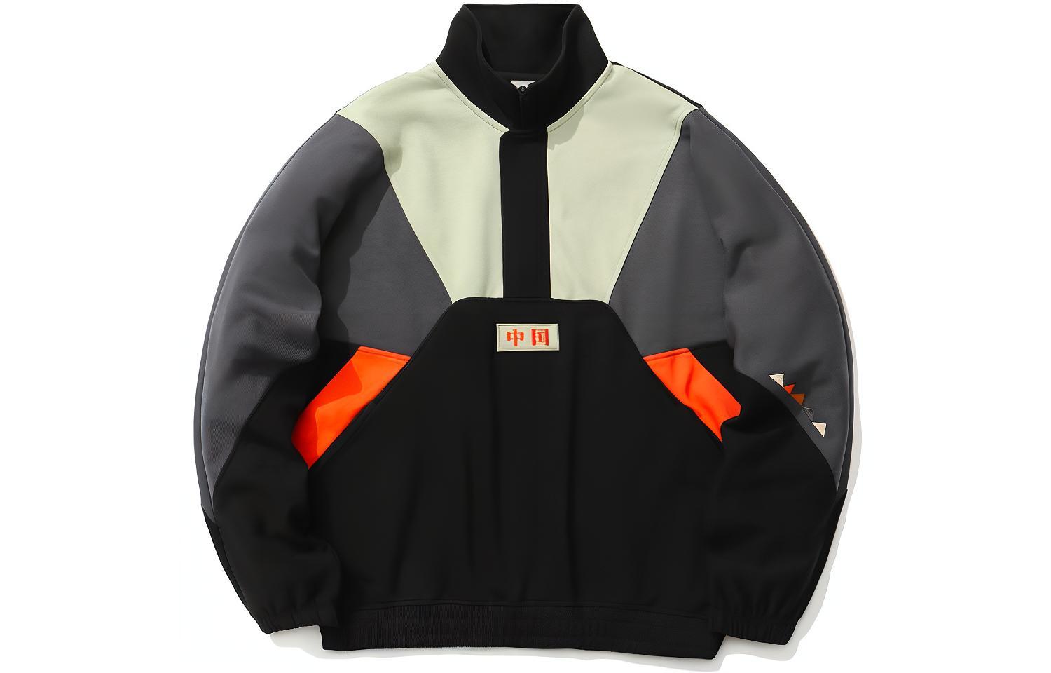 Li-Ning Sports Fashion Pullover Sweatshirt in Cool Ebony Black AWDR031-2