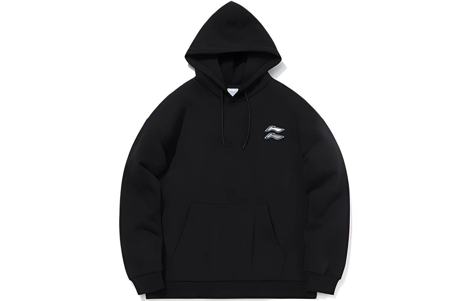 Li-Ning Sports Fashion Pullover Sweatshirt Unisex Black AWDQB38-1