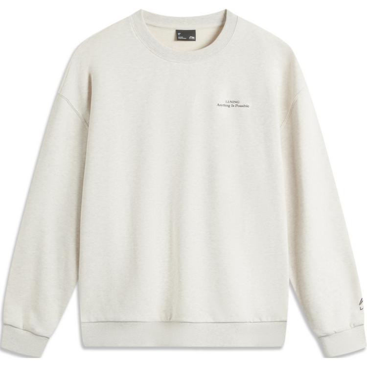 Li-Ning Sports Fashion Unisex Crewneck Sweatshirt in Ash Gray AWDUB69-1