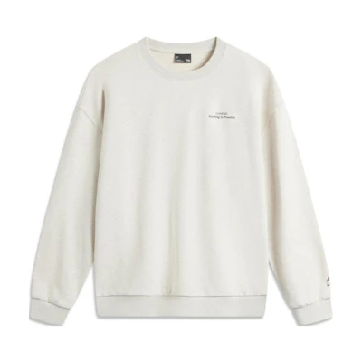 Li-Ning Sports Fashion Unisex Crewneck Sweatshirt in Ash Gray AWDUB69-1