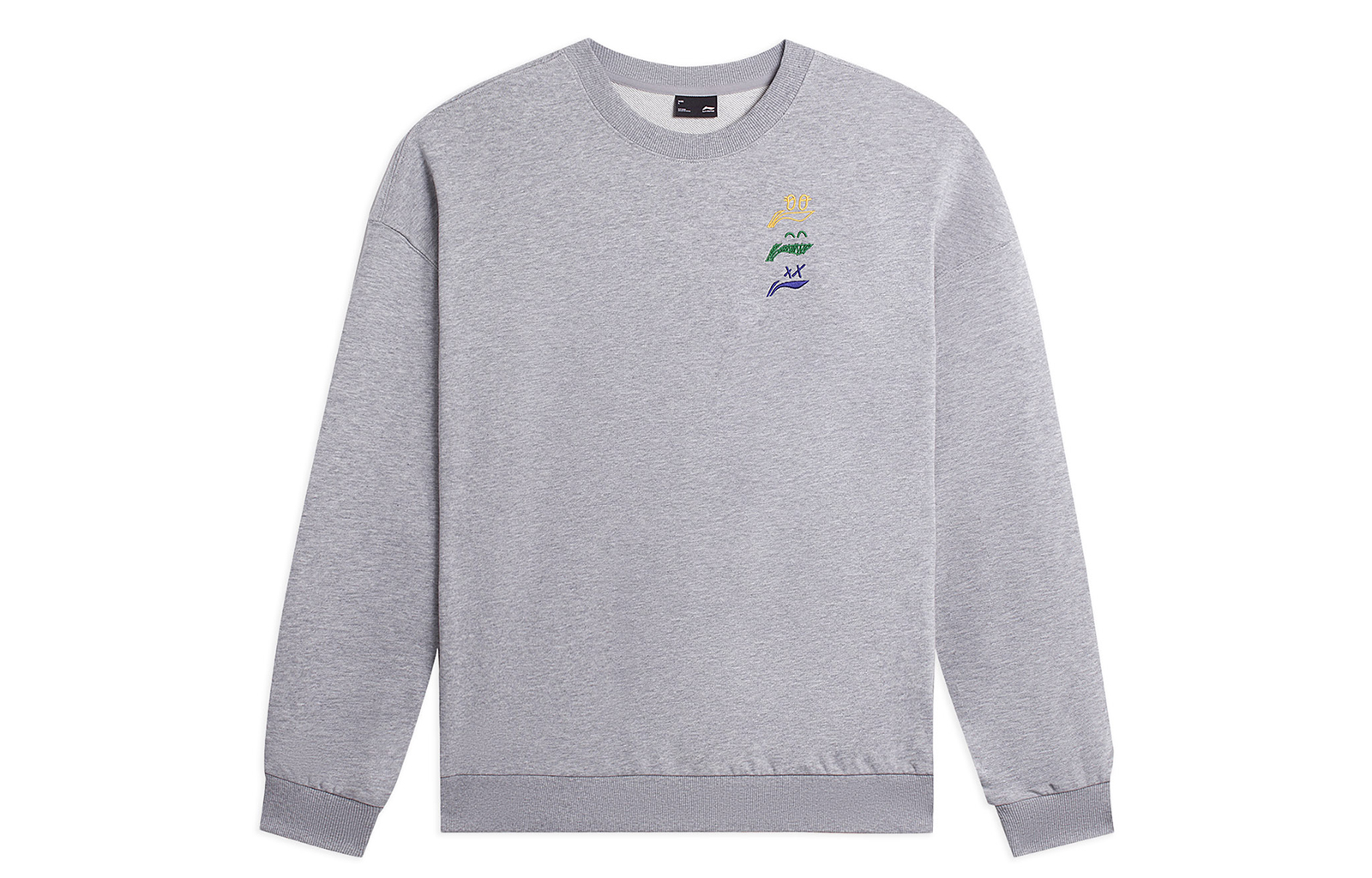 Li-Ning Sports Fashion Unisex Fleece Crewneck Sweatshirt Gray AWDSF71-11