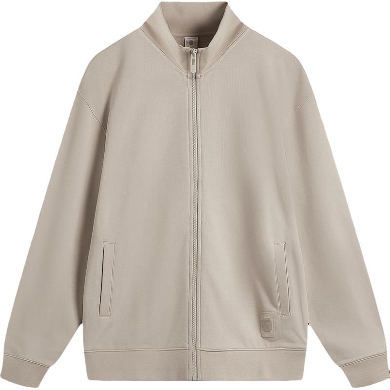 Li-Ning Sports Fashion Zip-Up Breathable Loose-Fit Sweatshirt Khaki () AWDU847-1