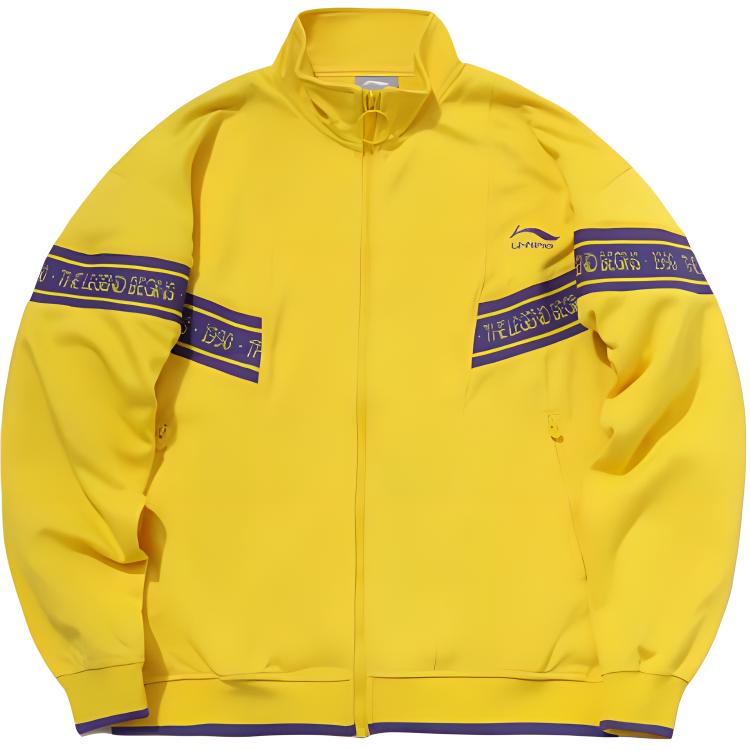 Li-Ning Sports Fashion Zip-Up Sweatshirt Pink Yellow Breathable Jacket AFDN457-2