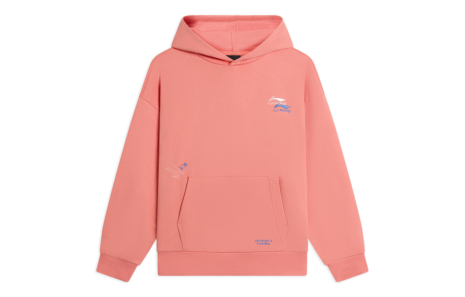 Li-Ning Sports Kangaroo Pocket Hoodie Unisex - Marigold Orange AWDSF73-5