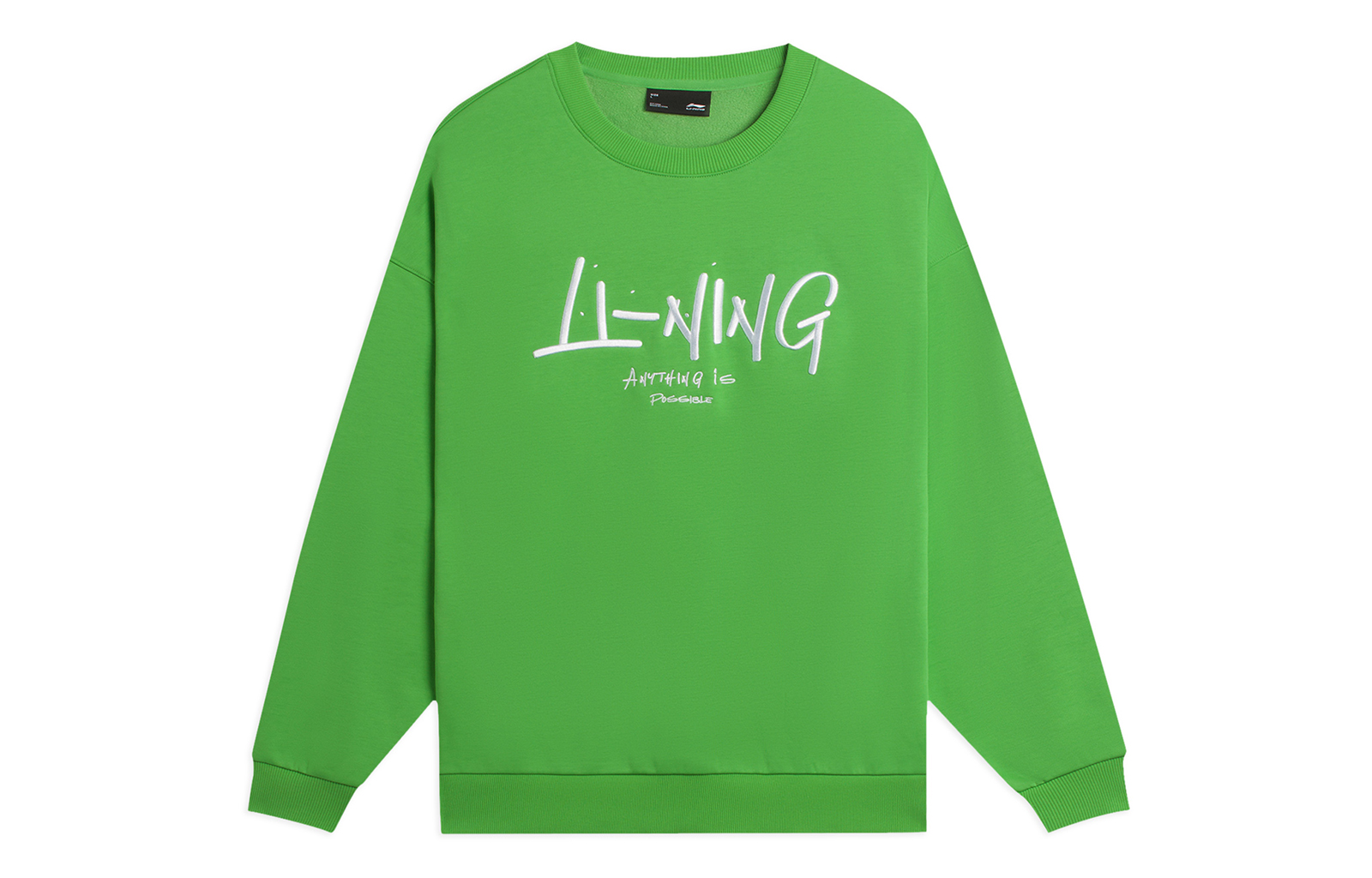 Li-Ning Sports Life Fleece Warm Long-Sleeve Sweatshirt Unisex Couple - New Green AWDSF75-10