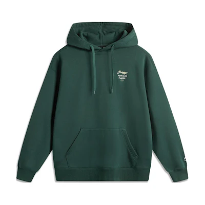 Li-Ning Sports Life Hoodie Dark Green - Antistatic, Antibacterial, Warm & Comfy AWDUA05-7