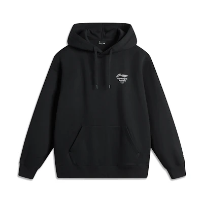 Li-Ning Sports Life Retro Hoodie Unisex Black - Anti-static, Warm & Comfortable AWDUA05-4