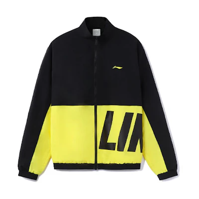 Li-Ning Sports Life Series Colorblock Logo Loose Jacket Unisex Black AJDR484-4