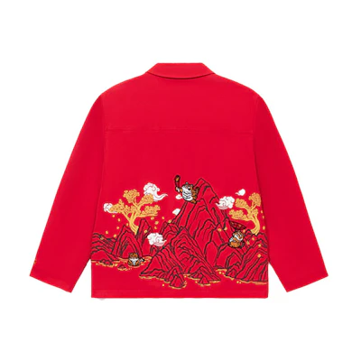 Li-Ning Sports Life Series Graphic Loose Fit Jacket Red () AFDS029-1