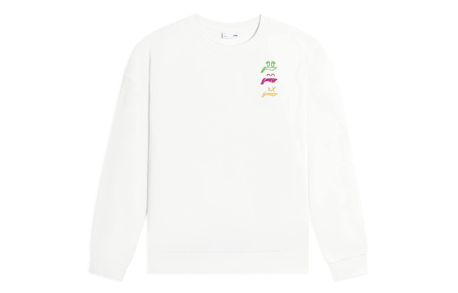 Li-Ning Sports Life Series Letter Print Long-Sleeve Sweatshirt Beige Unisex AWDSF71-1