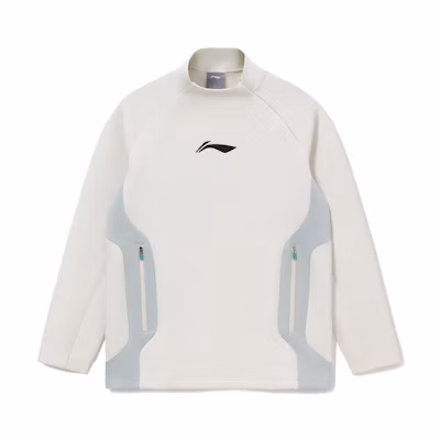 Li-Ning Sports Life Series Patchwork Logo Loose Fit Sweatshirt White () AWDR711-1