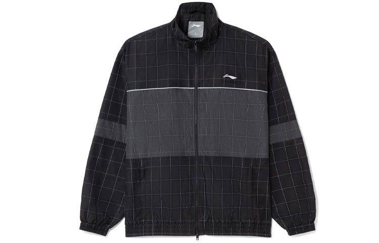 Li-Ning Sports Life Series Reflective Loose Windbreaker Jacket Men Black AFDS035-2