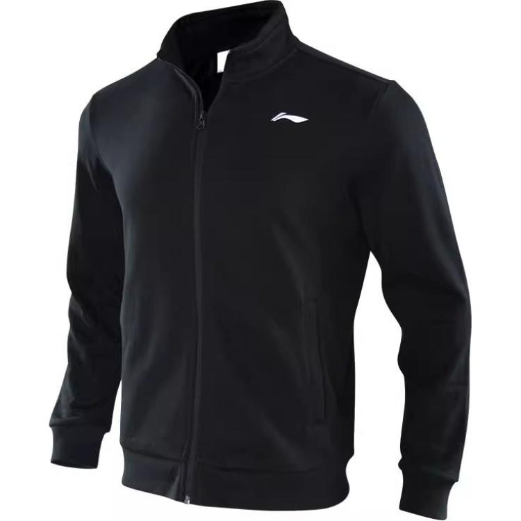 Li-Ning Sports Lifestyle Black Zip Hoodie Jacket - Comfortable & Breathable AWDUA35-1
