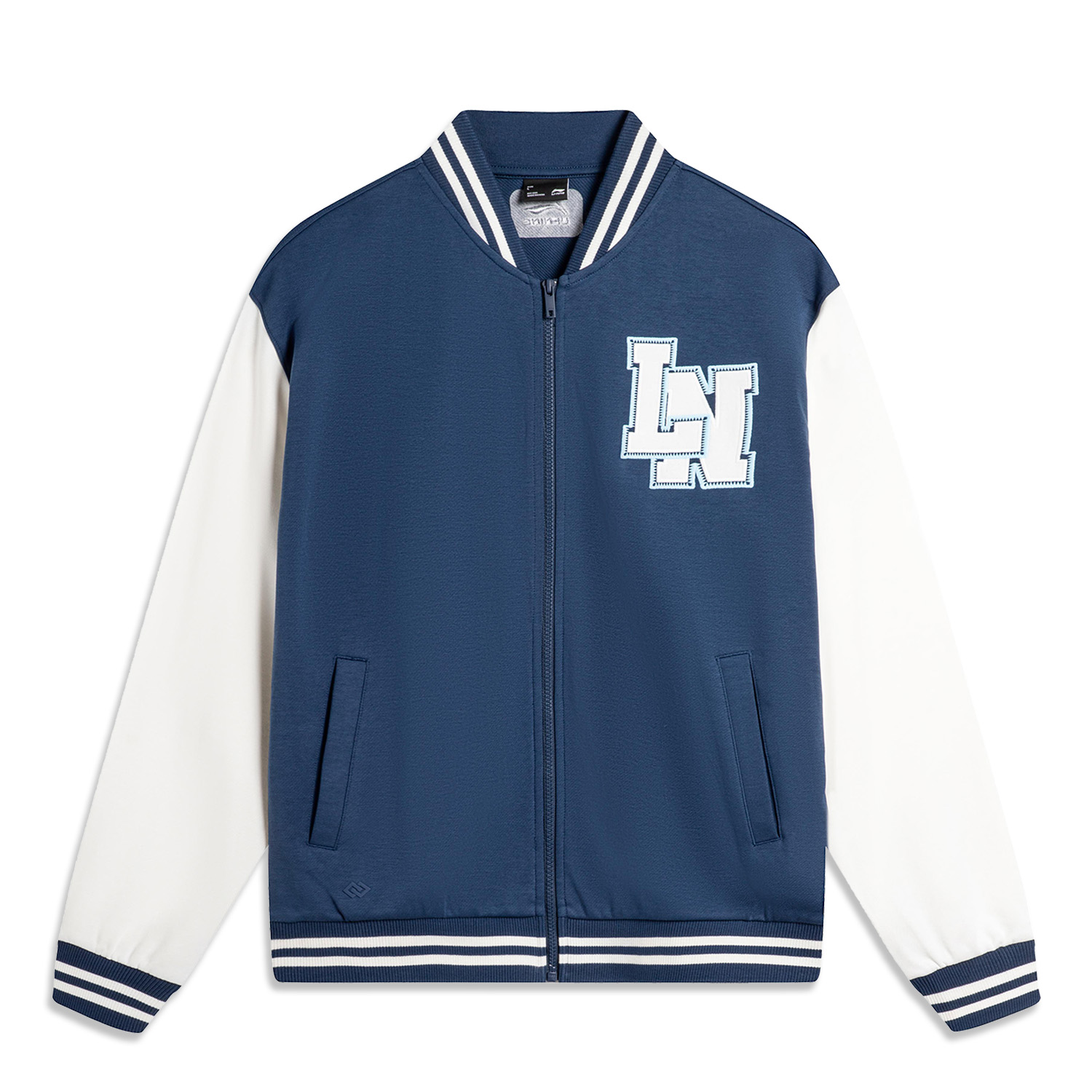 Li-Ning Sports Lifestyle Color-Blocked Logo Knit Jacket Deep Navy (Men’s) AFDU553-2