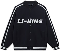Li-Ning Sports Lifestyle Colorblock Logo Bomber Jacket Black Unisex AWDT545-2 Li-Ning Sports Lifestyle Colorblock Logo Bomber Jacket Black Unisex AWDT545-2