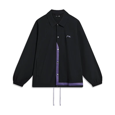 Li-Ning Sports Lifestyle Contrast Collar Logo Jacket Black AJDT765-2