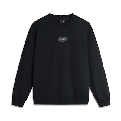 Li-Ning Sports Lifestyle Crewneck Sweatshirt Unisex Black AWDU793-4