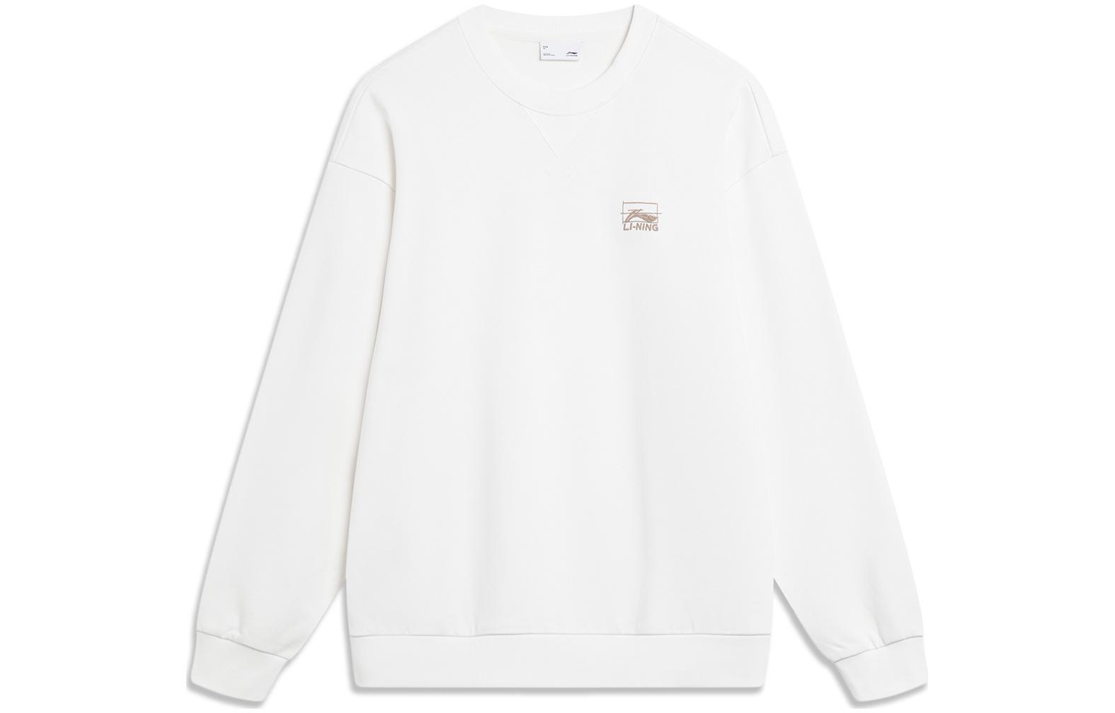 Li-Ning Sports Lifestyle Crewneck Sweatshirt Unisex Off-White A AWDTB49-1