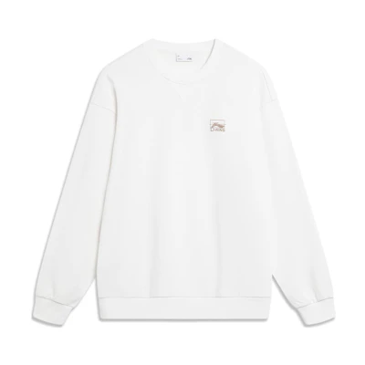 Li-Ning Sports Lifestyle Crewneck Sweatshirt Unisex Off-White A AWDTB49-1