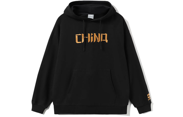 Li-Ning Sports Lifestyle Embroidered Pullover Sweatshirt Unisex Black AWDRB80-2