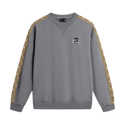 Li-Ning Sports Lifestyle Loose Fit Pullover Long Sleeve Sweatshirt Gray (Men) AWDTA47-2