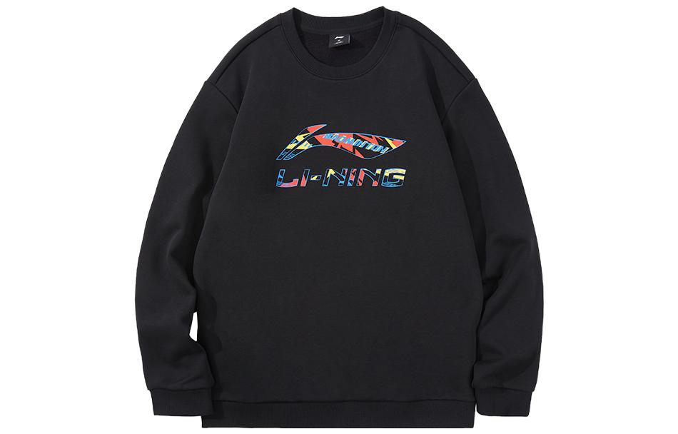 Li-Ning Sports Lifestyle Pullover Fleece Logo Sweatshirt - AWDTD87-1