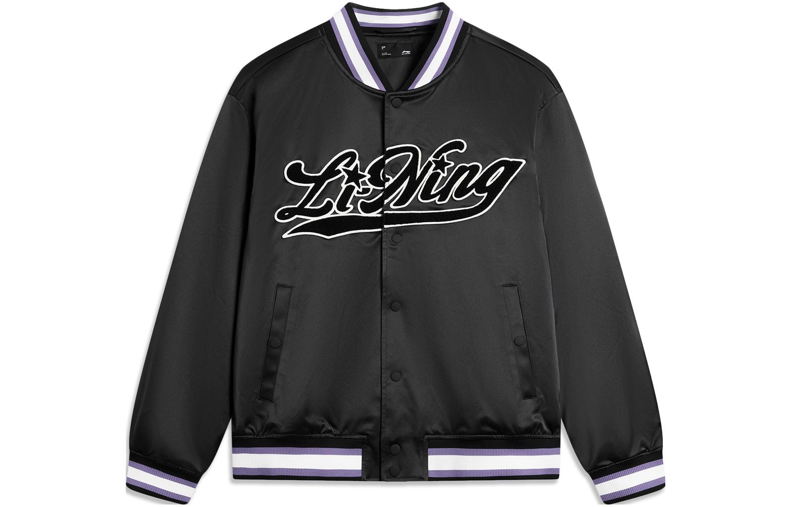 Li-Ning Sports Lifestyle Single-Breasted Letter Jacket - Black AJMT297-1
