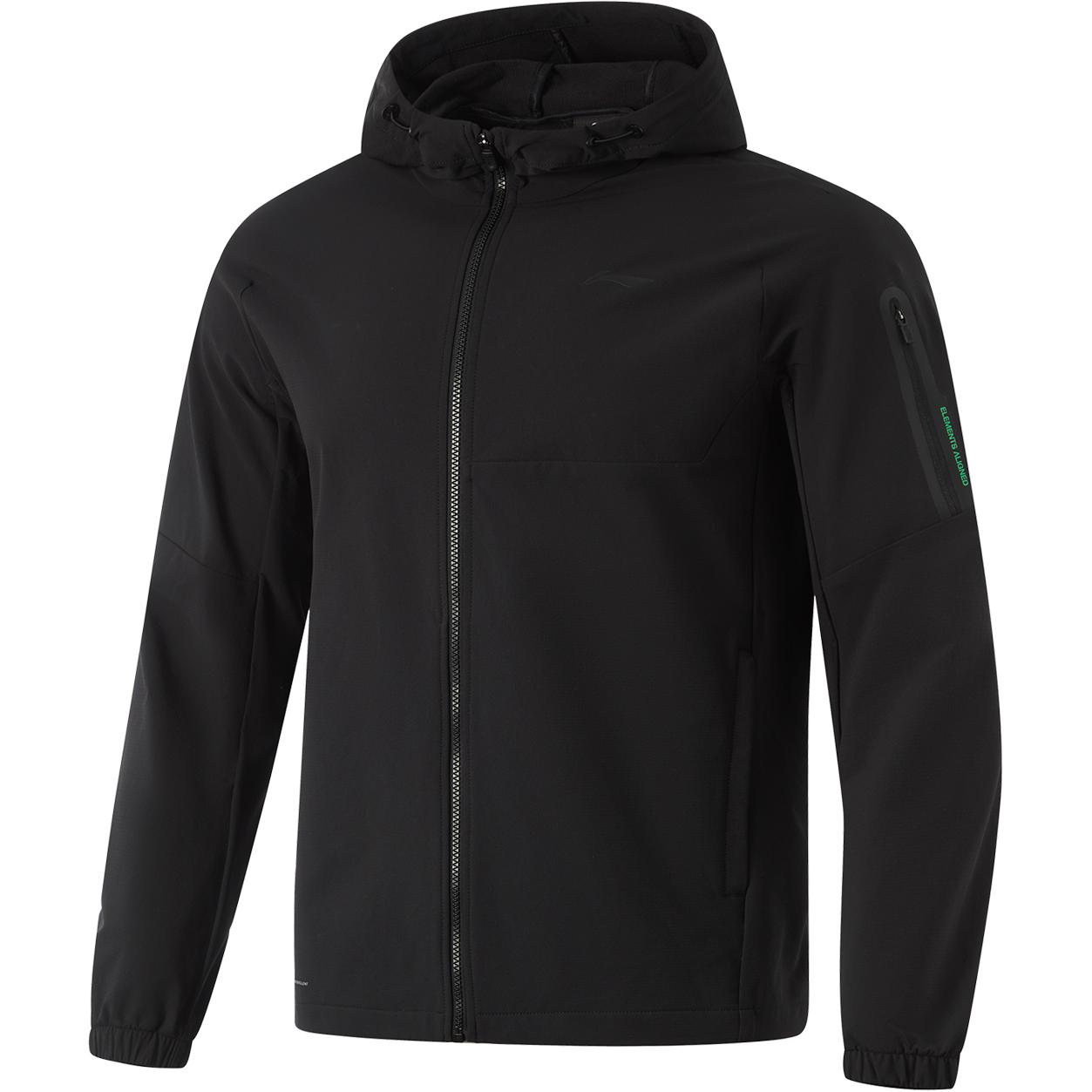 Li-Ning Sports Lifestyle Water-Resistant Logo Hooded Jacket Black AFDU525-1