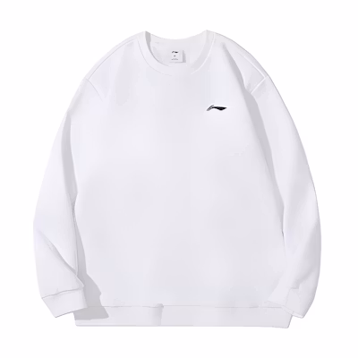 Li-Ning Sports Pullover Hoodie White - Unisex Running Sweatshirt with Logo AWDTD83-2