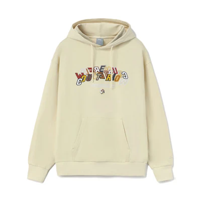 Li-Ning Sports Pullover Printed Sweatshirt Unisex Cloud Apricot Couple Style AWDRG50-2